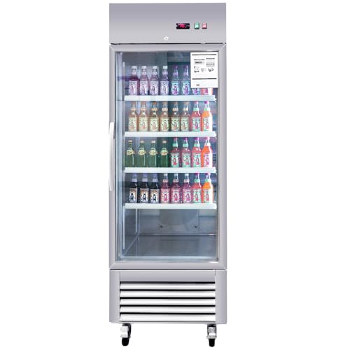 Commercial Display Refrigerator Glass Door Stainless Steel