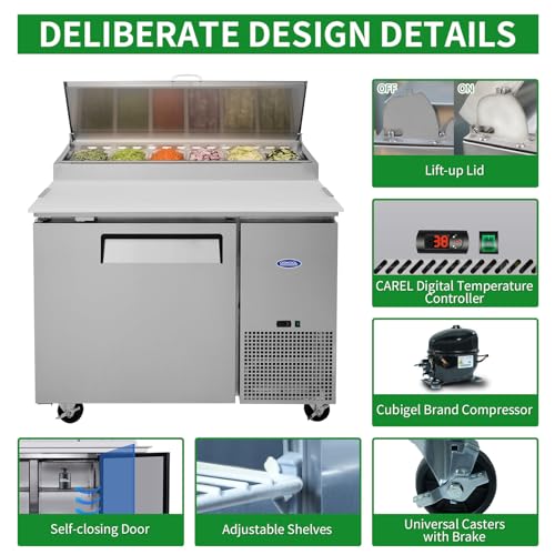 Commercial Refrigerators Pizza Sandwich&Salad Prep Table