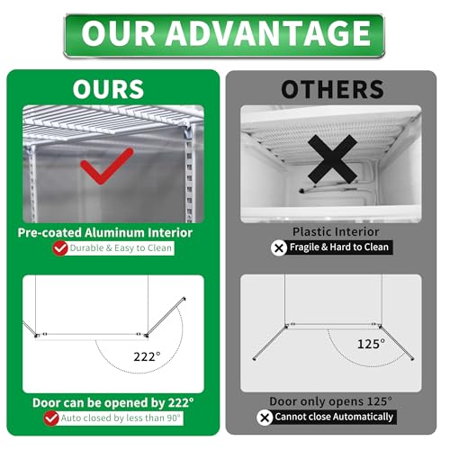 Commercial Display Refrigerator Swing Glass Door Stainless Steel with LED Lighting