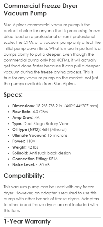 Camellia River Large Freeze Dryer Machine - 25 lbs Capacity, 5 Stainless Steel Trays 13x18, Premium Vacuum Pump, Fast 12-20 Hour Cycles, Includes Mylar Bags & Sealer for Home Food Preservation