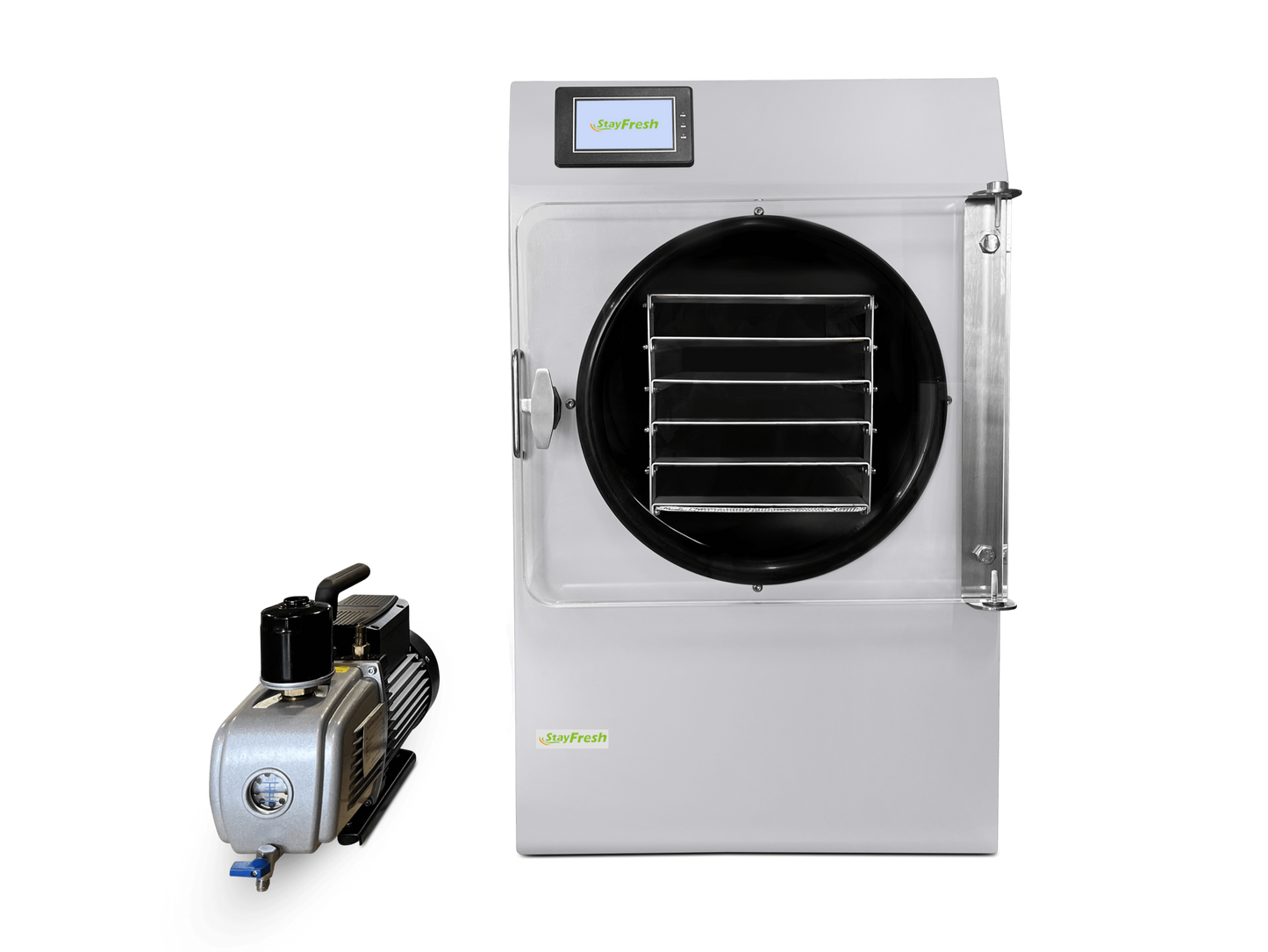 Freeze Dryer Machine with Premier Pump - 18lb Capacity Home Food Preservation System for Fruits, Vegetables, Meats & Meals, 800 Sq In Tray Space, Smart Algorithm, Stainless Steel Construction, Includes 5 Trays & Accessories for Emergency Food Storage